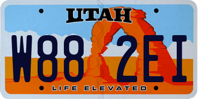 UT license plate W882EI