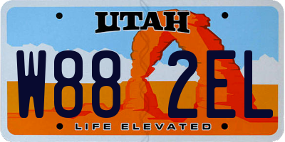 UT license plate W882EL