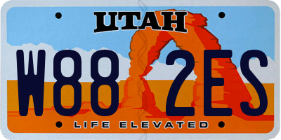 UT license plate W882ES