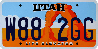 UT license plate W882GG