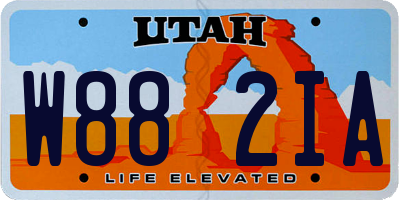 UT license plate W882IA