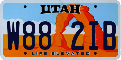UT license plate W882IB