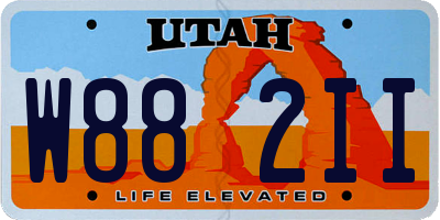 UT license plate W882II
