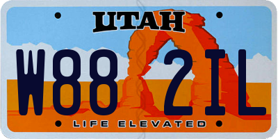UT license plate W882IL