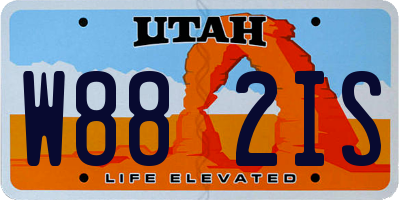 UT license plate W882IS
