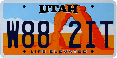 UT license plate W882IT