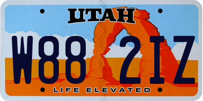 UT license plate W882IZ