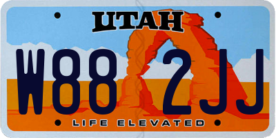 UT license plate W882JJ