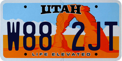 UT license plate W882JT