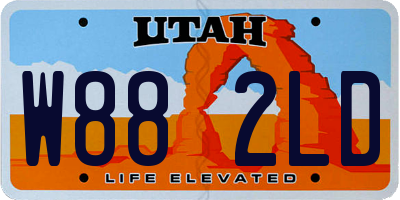 UT license plate W882LD