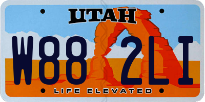UT license plate W882LI