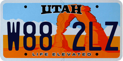 UT license plate W882LZ