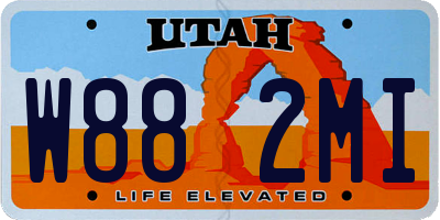 UT license plate W882MI