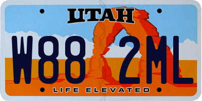 UT license plate W882ML