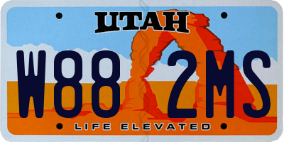 UT license plate W882MS