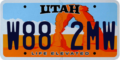 UT license plate W882MW