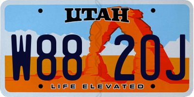 UT license plate W882OJ