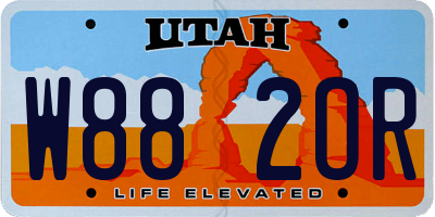 UT license plate W882OR