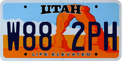 UT license plate W882PH