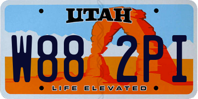 UT license plate W882PI