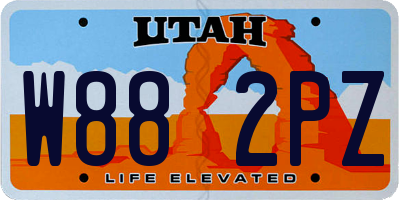 UT license plate W882PZ