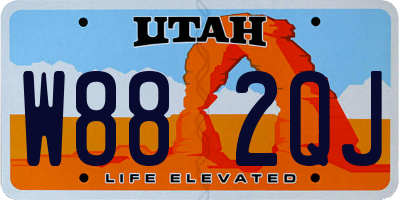 UT license plate W882QJ