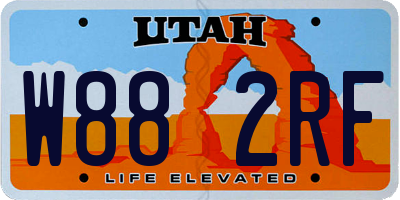 UT license plate W882RF