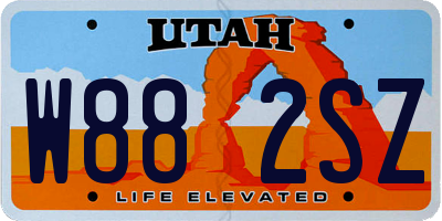 UT license plate W882SZ