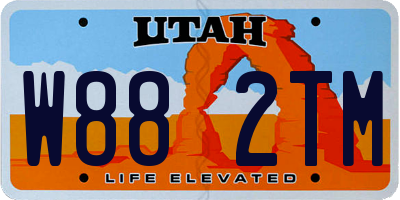 UT license plate W882TM