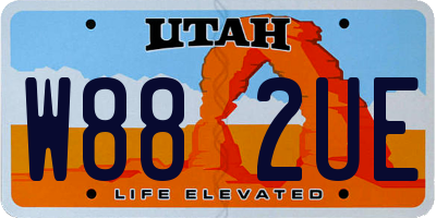 UT license plate W882UE