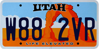 UT license plate W882VR