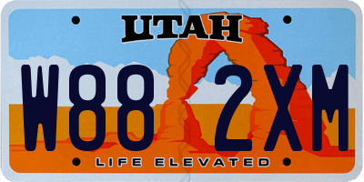 UT license plate W882XM