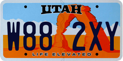 UT license plate W882XY