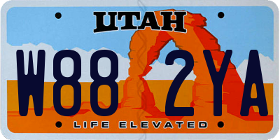 UT license plate W882YA