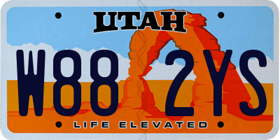 UT license plate W882YS