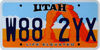 UT license plate W882YX