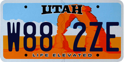 UT license plate W882ZE