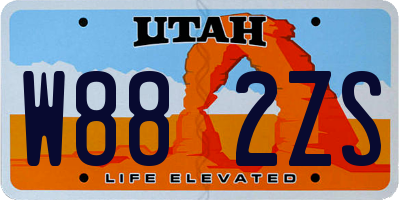 UT license plate W882ZS