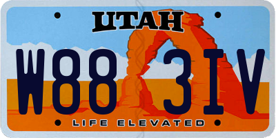 UT license plate W883IV