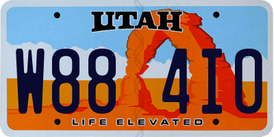 UT license plate W884IO