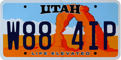 UT license plate W884IP