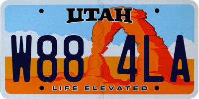 UT license plate W884LA