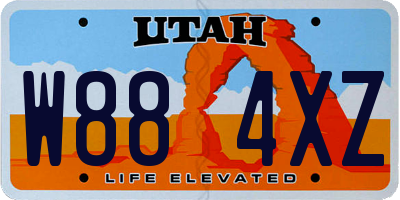 UT license plate W884XZ