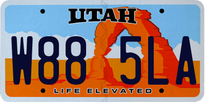 UT license plate W885LA