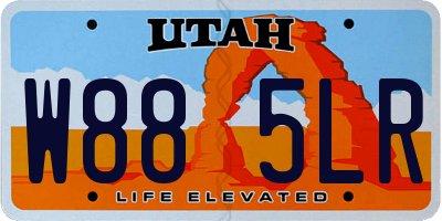 UT license plate W885LR