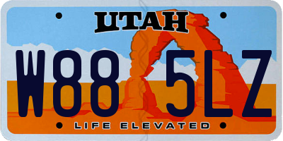 UT license plate W885LZ