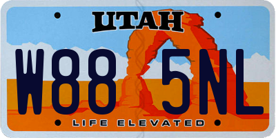 UT license plate W885NL