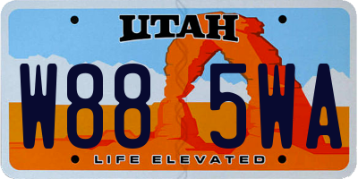 UT license plate W885WA