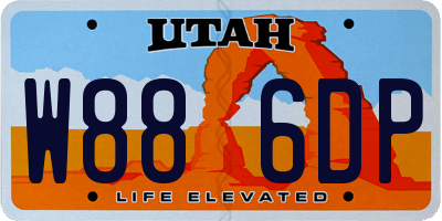 UT license plate W886DP