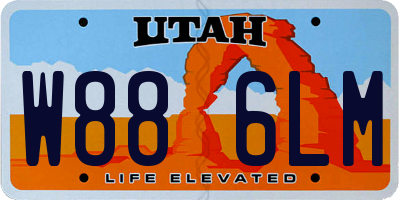 UT license plate W886LM